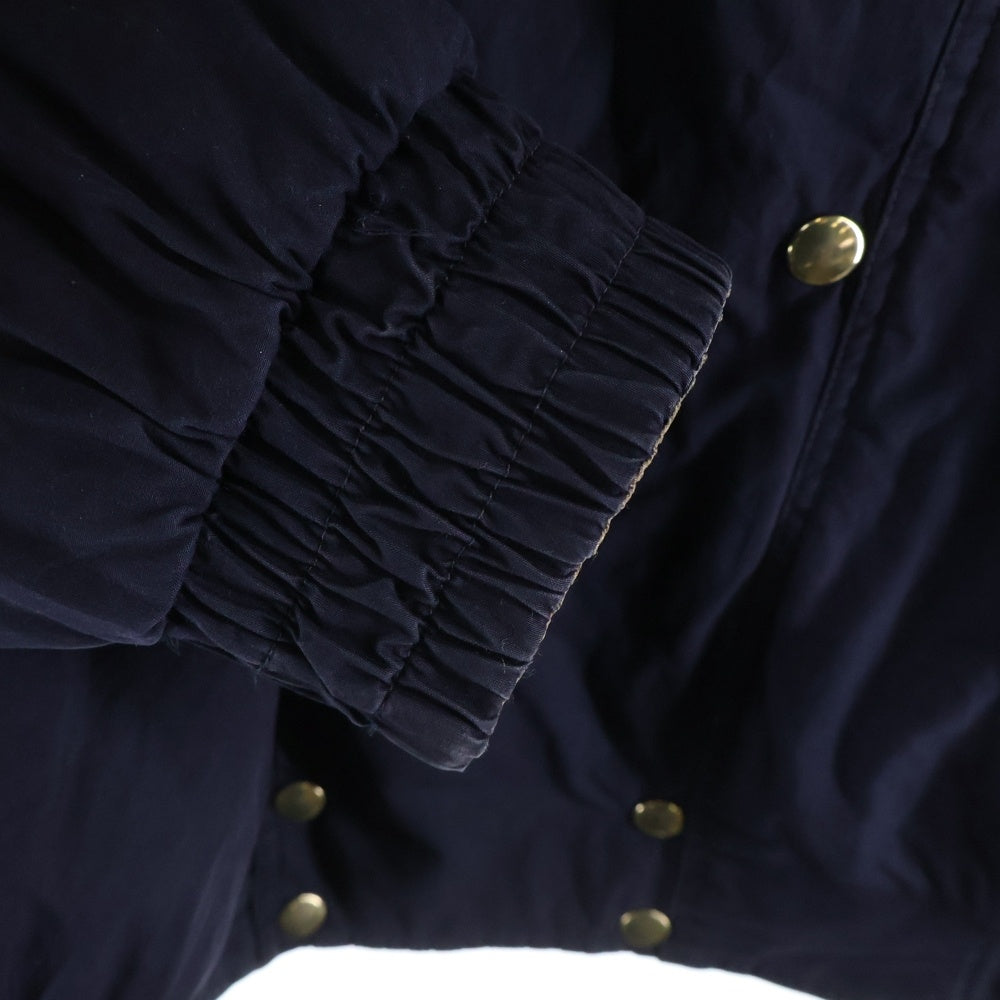 VALENTINO GARAVANI(ヴァレンチノガラヴァーニ) フロントワッペン 裏地ストライプ リバーシブル トレンチコート ネイビー