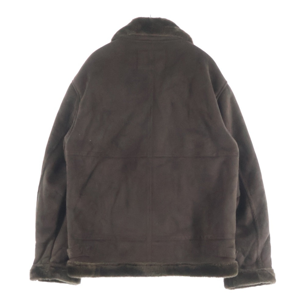 NO BRAND(ノーブランド) JACKET BAFFY (ジャケットバフィー) アクリルファー ムートンジャケット ブラウン TDF906