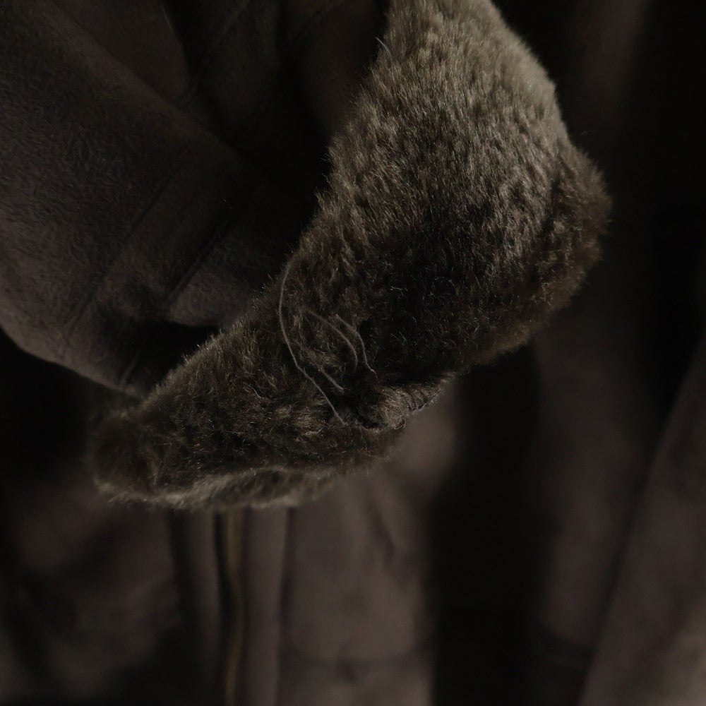 NO BRAND(ノーブランド) JACKET BAFFY (ジャケットバフィー) アクリルファー ムートンジャケット ブラウン TDF906