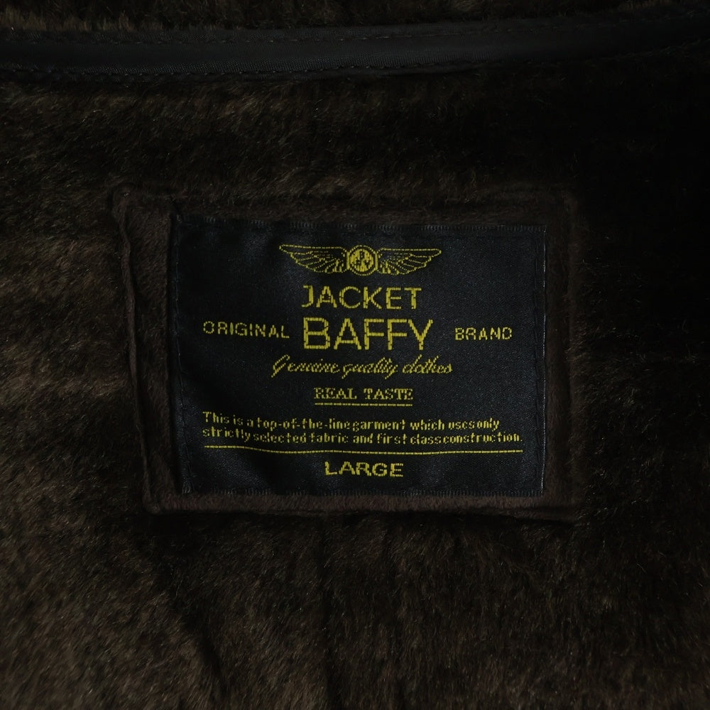 NO BRAND(ノーブランド) JACKET BAFFY (ジャケットバフィー) アクリルファー ムートンジャケット ブラウン TDF906