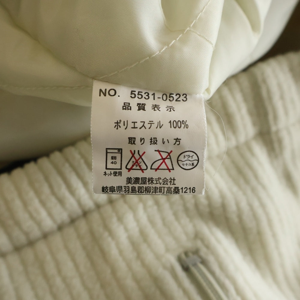 NO BRAND(ノーブランド) BEVERLY HILLS POLO CLUB (ビバリーヒルズポロクラブ) コーデュロイ ジップアップトラックジャケット ホワイト