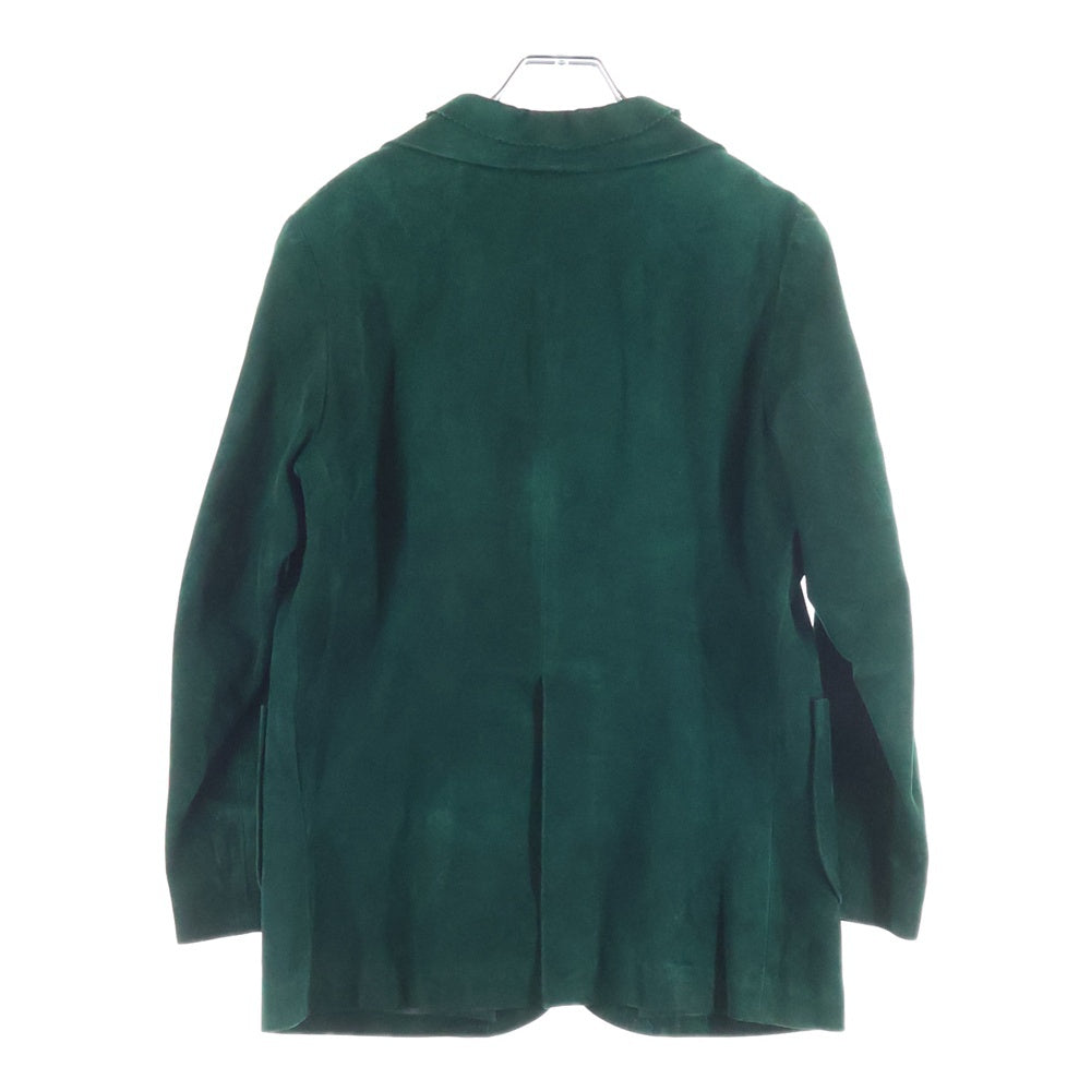 NO BRAND(ノーブランド) FUR CANADIA (ファーカナディア) スウェード シングルテーラードジャケット グリーン