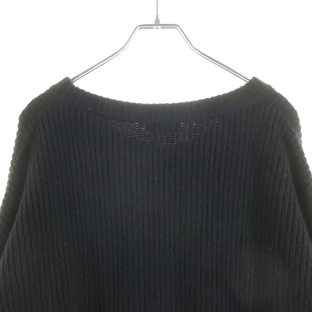 CELINE(セリーヌ) 21AW イタリア製 フロントロゴワッペン オーバーサイズ ニット セーター ブラック 2A19R423P