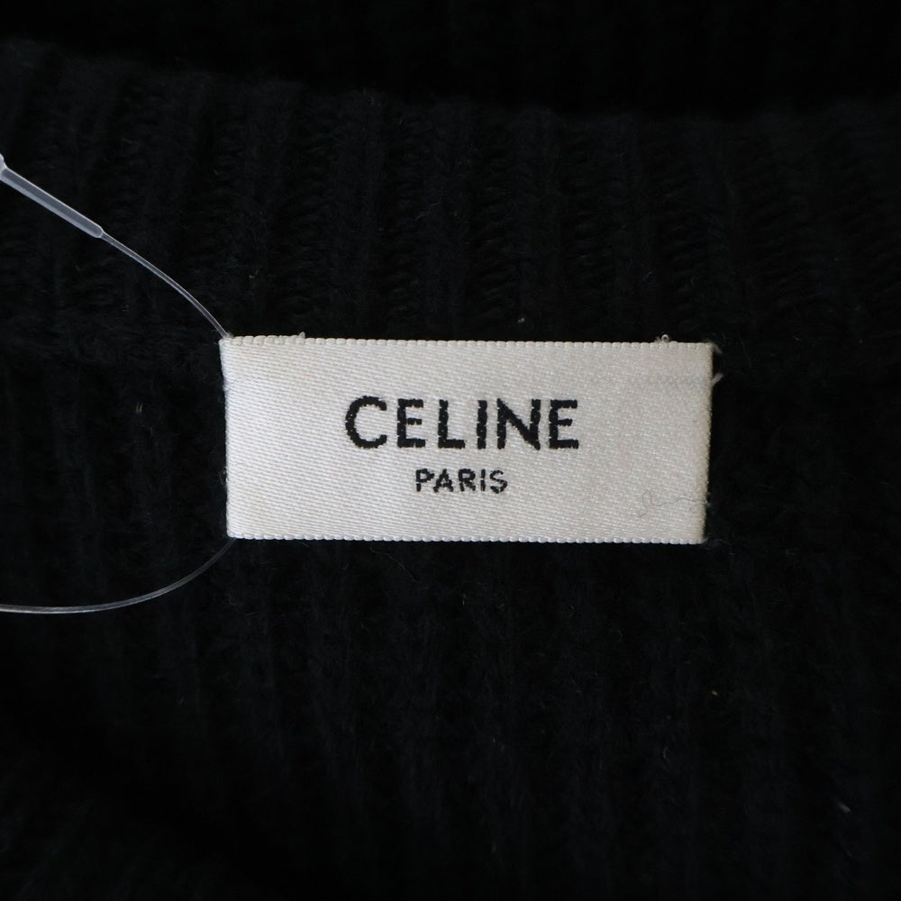 CELINE(セリーヌ) 21AW イタリア製 フロントロゴワッペン オーバーサイズ ニット セーター ブラック 2A19R423P