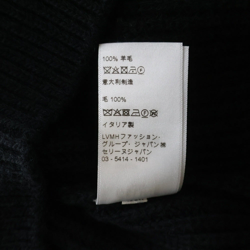 CELINE(セリーヌ) 21AW イタリア製 フロントロゴワッペン オーバーサイズ ニット セーター ブラック 2A19R423P