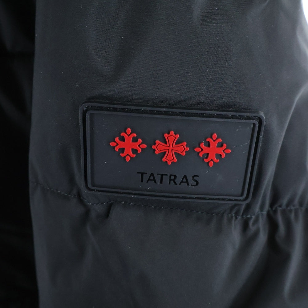 TATRAS(タトラス) KONTO コント ナイロン フーデッド ダウンジャケット ブラック/イエロー MTLA22A4165