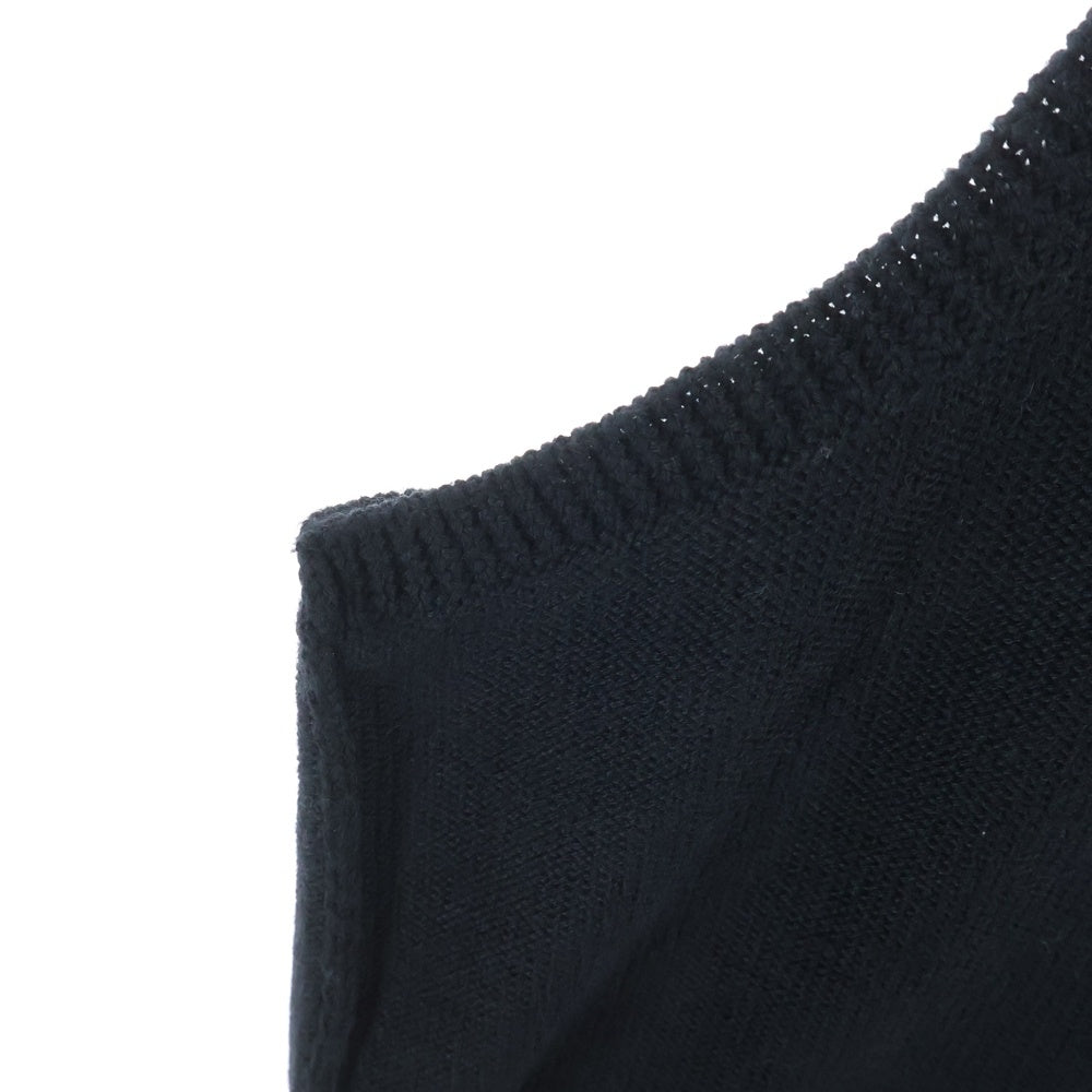 MM6 Maison Margiela(エムエムシックスメゾンマルジェラ) 25AW オーバーサイズ デストロイニットベスト ブラック S52DA0034