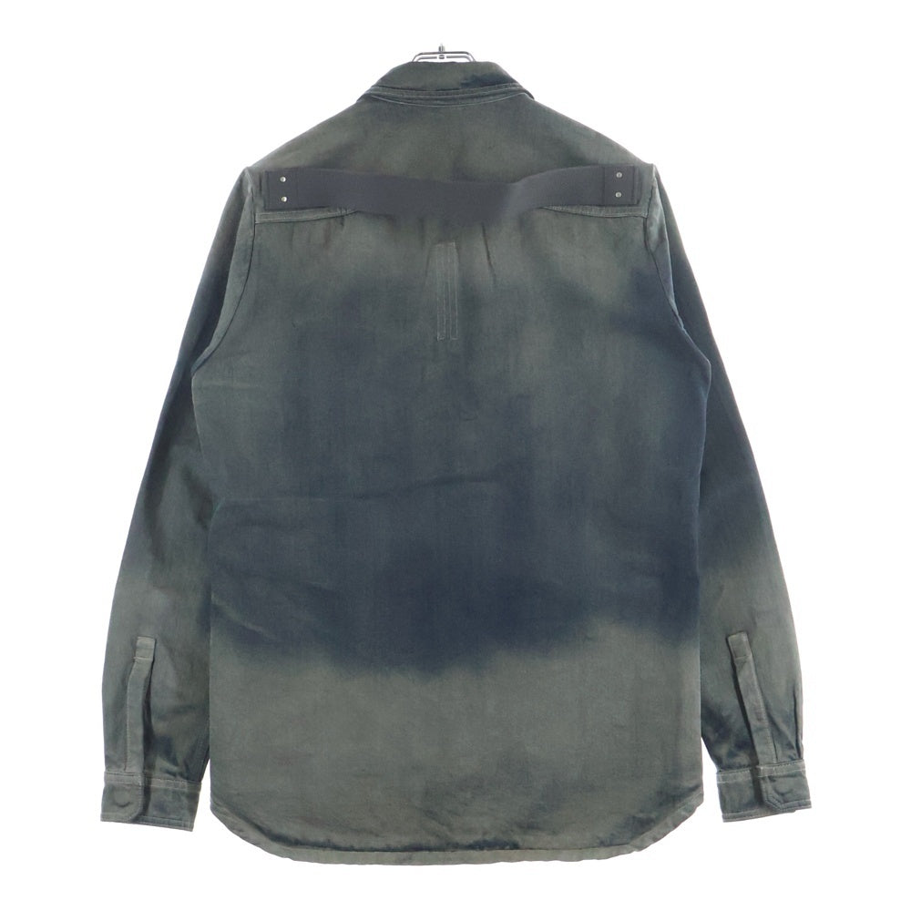 Rick Owens(リックオウエンス) 25AW FOGPOCKET OUTERSHIRT フォグポケット デニムシャツ インディゴ RU02E1237-FLW