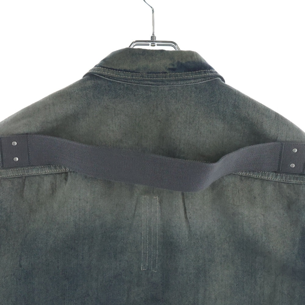 Rick Owens(リックオウエンス) 25AW FOGPOCKET OUTERSHIRT フォグポケット デニムシャツ インディゴ RU02E1237-FLW