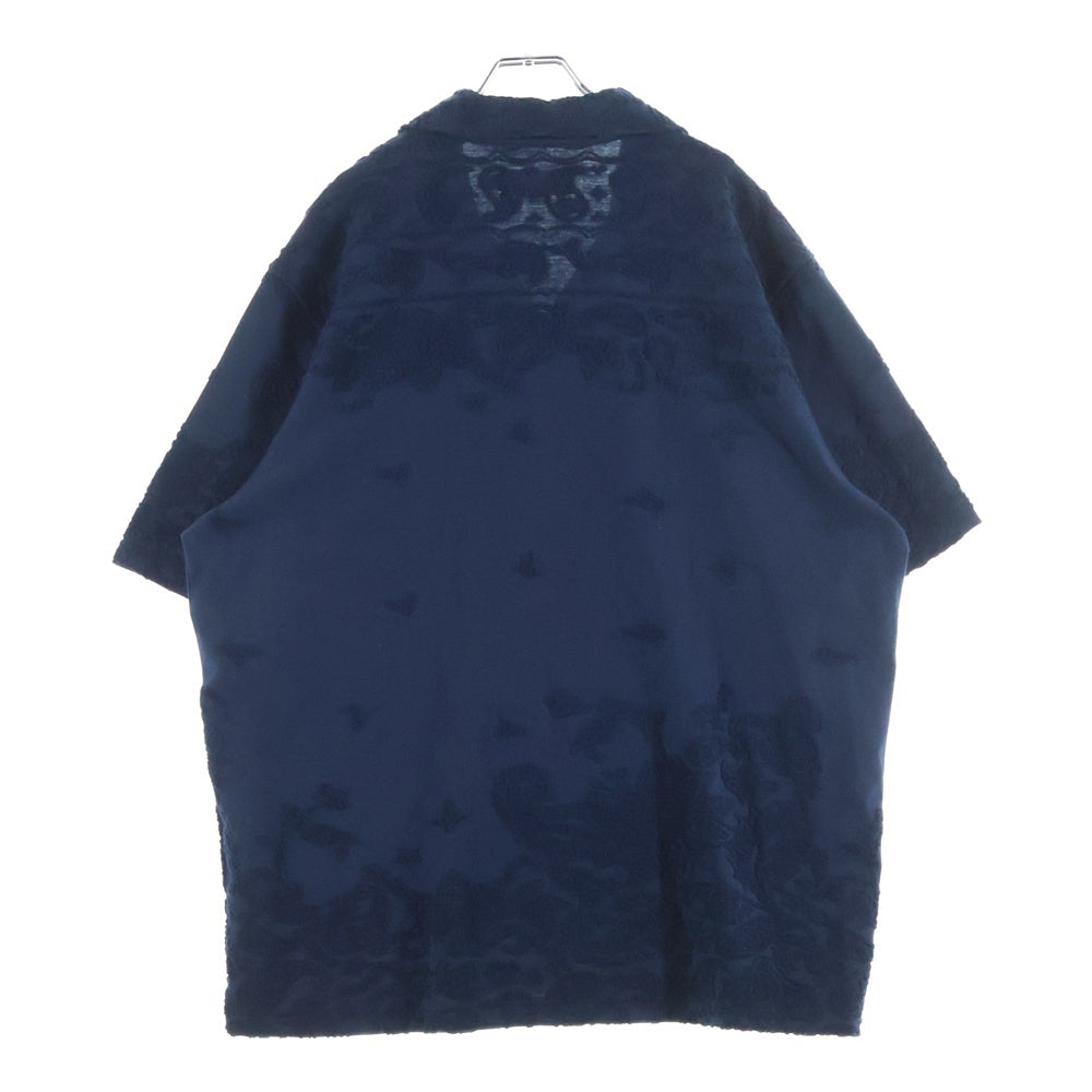 KITH(キス) 25SS Bandana Micro Terry Thompson Camp Collar Shirt バンダナマイクロテリー トンプソン キャンプカラーシャツ ネイビー