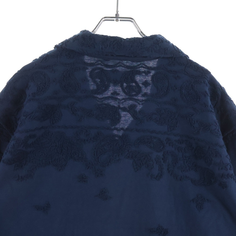 KITH(キス) 25SS Bandana Micro Terry Thompson Camp Collar Shirt バンダナマイクロテリー トンプソン キャンプカラーシャツ ネイビー