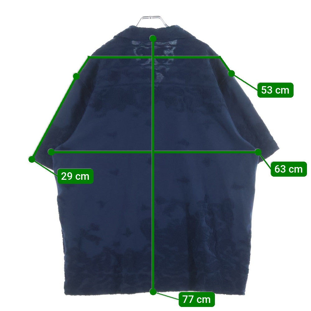 KITH(キス) 25SS Bandana Micro Terry Thompson Camp Collar Shirt バンダナマイクロテリー トンプソン キャンプカラーシャツ ネイビー