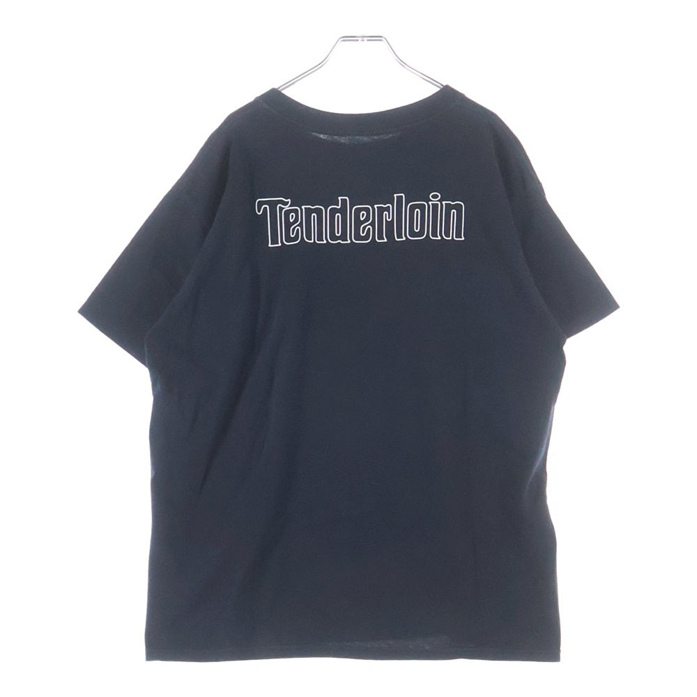 TENDERLOIN(テンダーロイン) T-TEE LIVE TO RIDE RIDE TO LIVE スカルプリントTシャツ ブラック