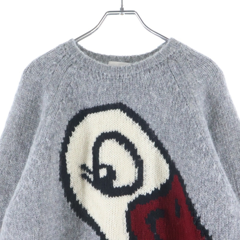 MONCLER(モンクレール) 17AW MAGLIONE TRICOT GIROCOLLO マリオーネトリコマリオーネ アルパカウール混 クルーネックニットスウェット セーター グレー C20919022800 9599M