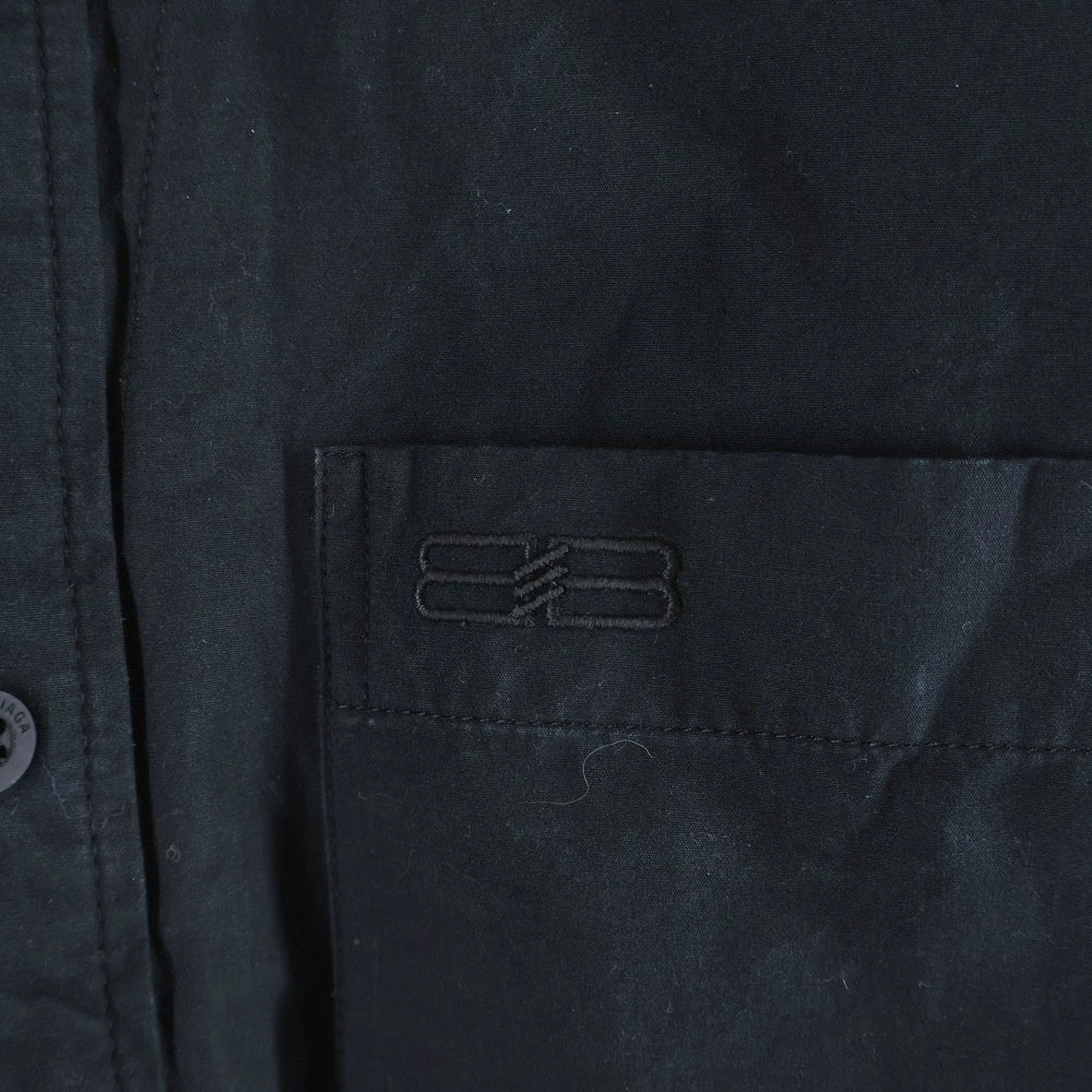 BALENCIAGA(バレンシアガ) 22SS BB ICON TROMPE LOEIL BBアイコン トロンプルイユ レイヤード 長袖シャツ ブラック 699227 TYB18