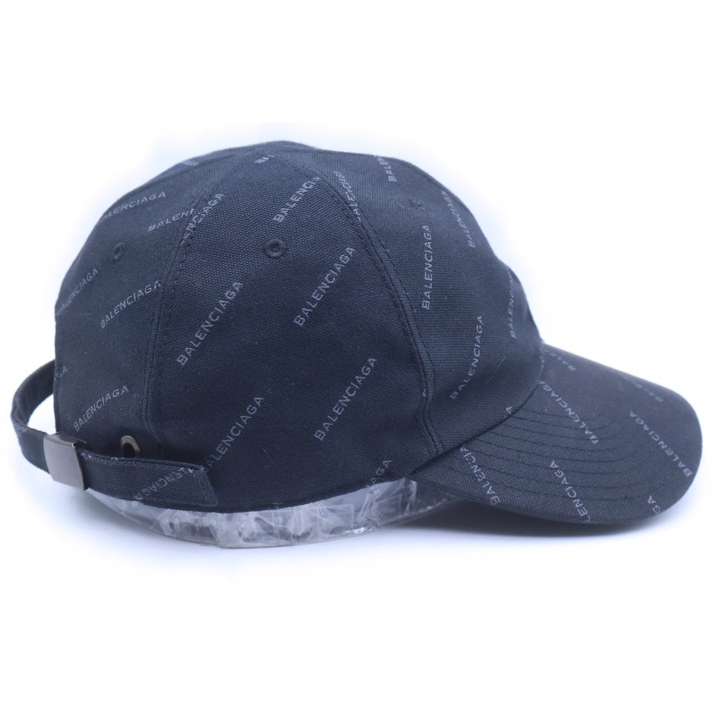 BALENCIAGA(バレンシアガ) 17AW モノグラムロゴ総柄 6パネル ベースボールキャップ 帽子 ブラック 474619 478B1