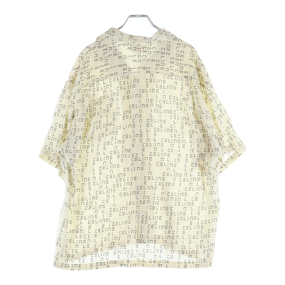 CELINE(セリーヌ) 22AW Digital Print Loose-Fit Hawaiian Shirt デジタルプリント ルーズフィット 半袖ハワイアンシャツ ホワイト 2C517977N