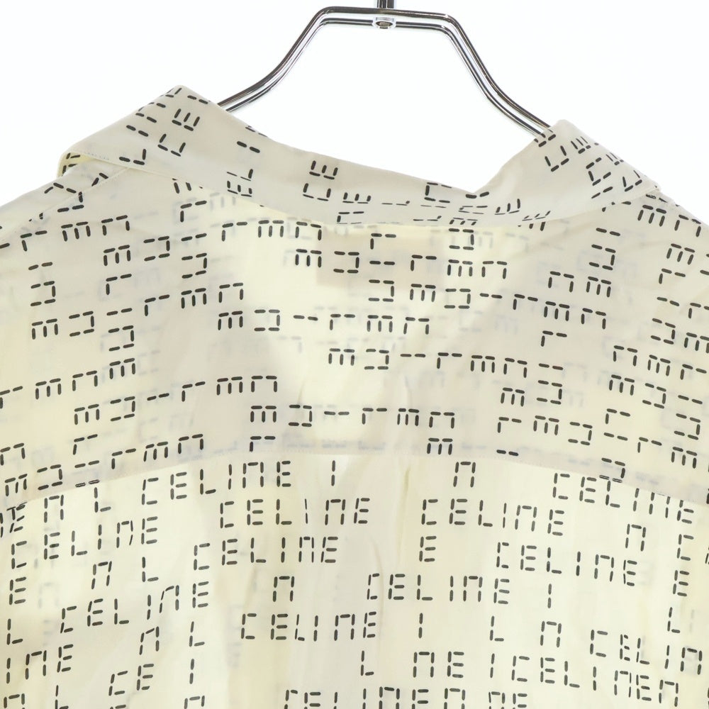 CELINE(セリーヌ) 22AW Digital Print Loose-Fit Hawaiian Shirt デジタルプリント ルーズフィット 半袖ハワイアンシャツ ホワイト 2C517977N