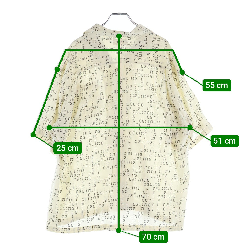 CELINE(セリーヌ) 22AW Digital Print Loose-Fit Hawaiian Shirt デジタルプリント ルーズフィット 半袖ハワイアンシャツ ホワイト 2C517977N