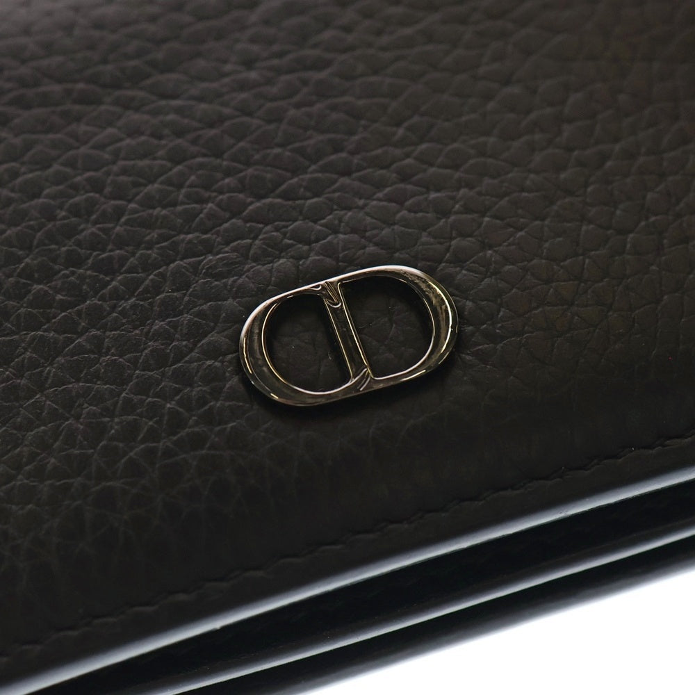 DIOR(ディオール) CD ICON レザー ロゴプレート カードケース ブラック 2ESCH136 レディース
