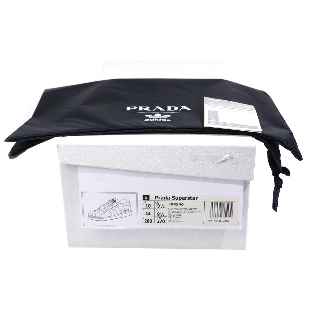 PRADA(プラダ) ×adidas Superstar アディダス スーパースター ローカットスニーカー US10/28cm ホワイト/シルバー FX4546