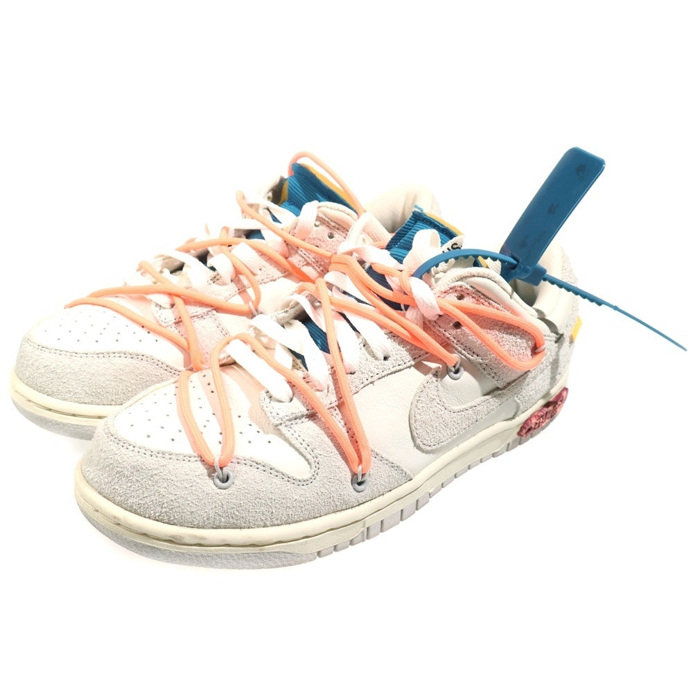 NIKE(ナイキ) ×OFF-WHITE DUNK LOW 1 of 50 Lot.19 オフホワイト ダンク ローカットスニーカー ホワイト US8/26cm DJ0950-119