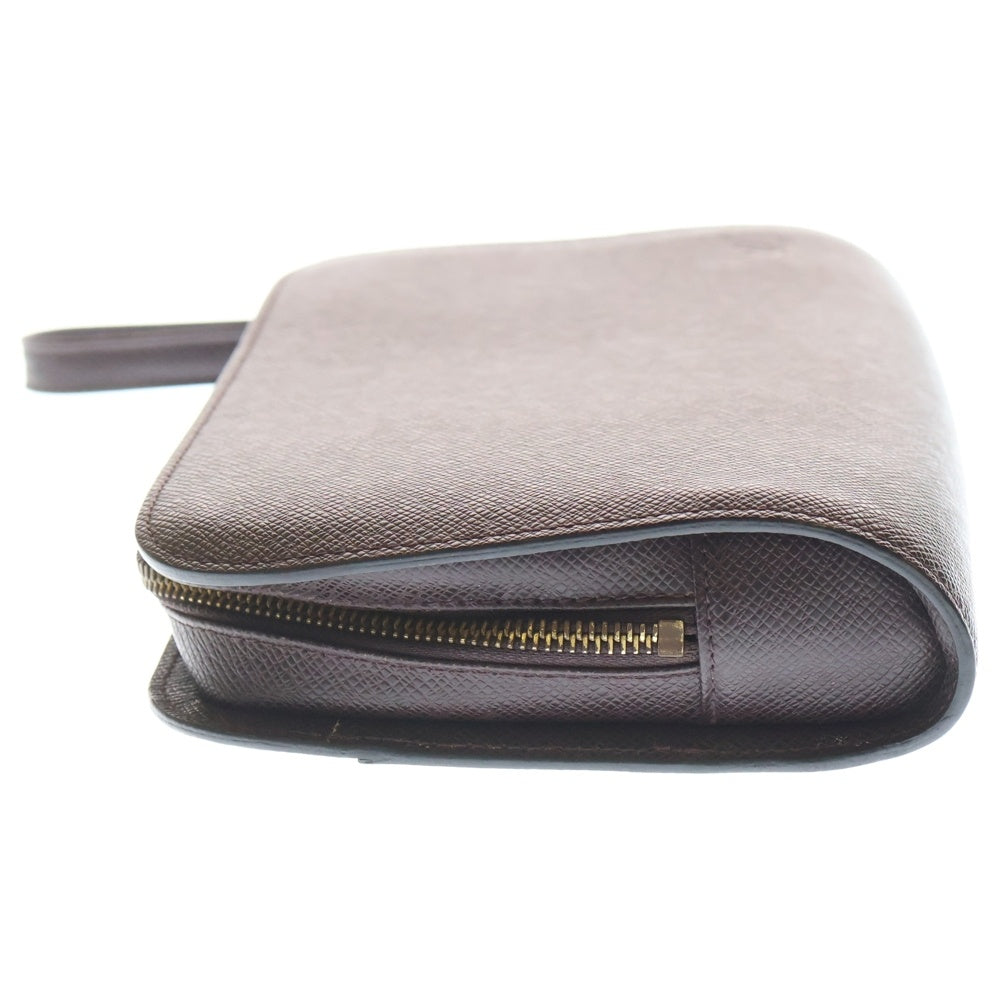 LOUIS VUITTON(ルイヴィトン) タイガ バイカル グリズリ ゴールド金具 レザークラッチバッグ ブラウン M30188