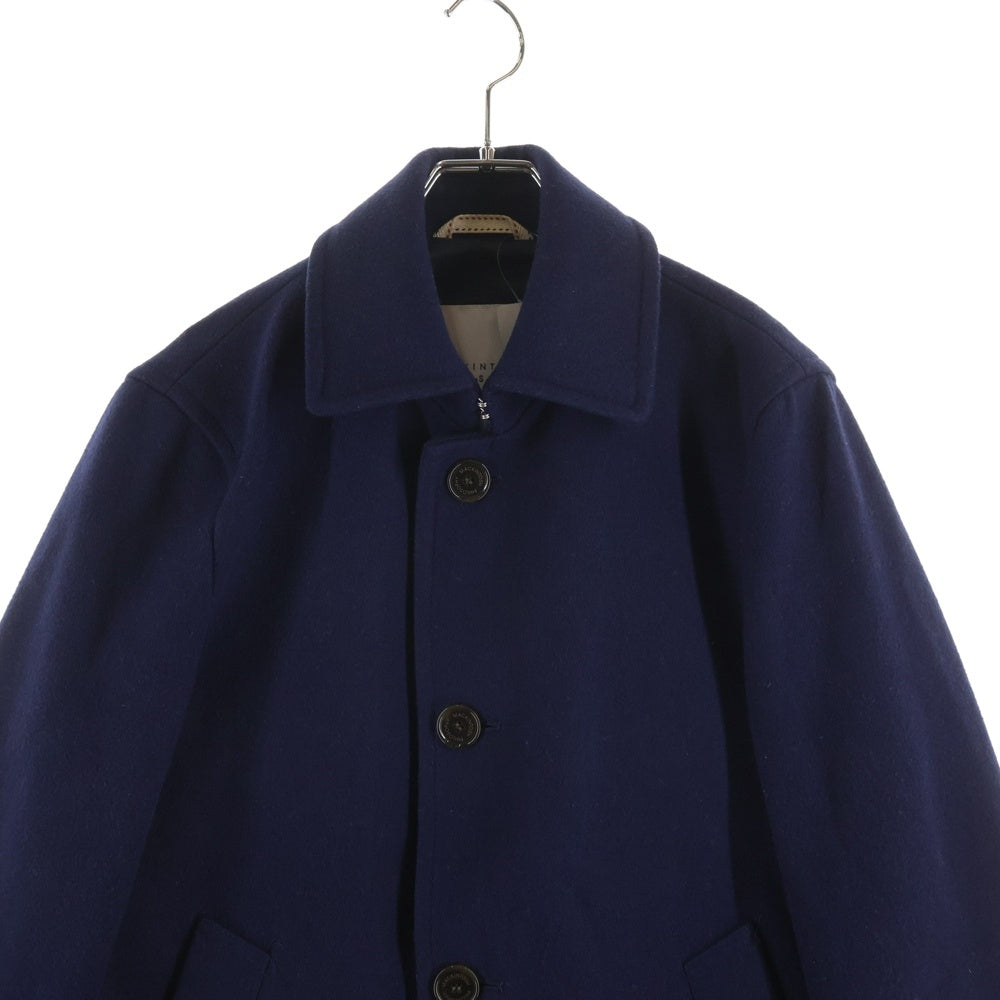 MACKINTOSH PHILOSOPHY(マッキントッシュフィロソフィー) ウール混 パンチング ステンカラーコート ネイビー H1C66-224-27