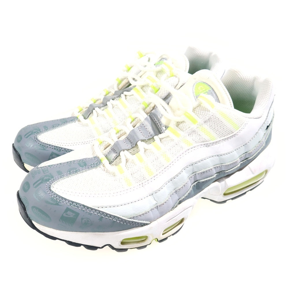 NIKE(ナイキ) AIR MAX 95 GREY VOLT エアマックス グレー ボルト ローカットスニーカー ホワイト/イエロー US8.5/26.5cm DH8256-100