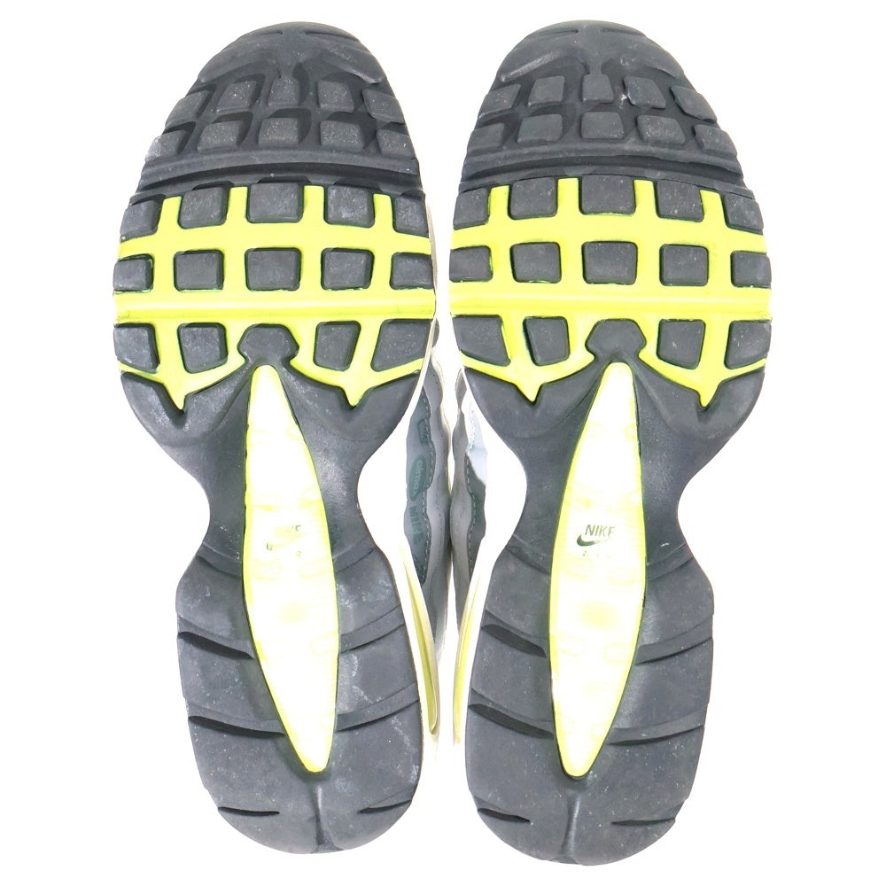 NIKE(ナイキ) AIR MAX 95 GREY VOLT エアマックス グレー ボルト ローカットスニーカー ホワイト/イエロー US8.5/26.5cm DH8256-100