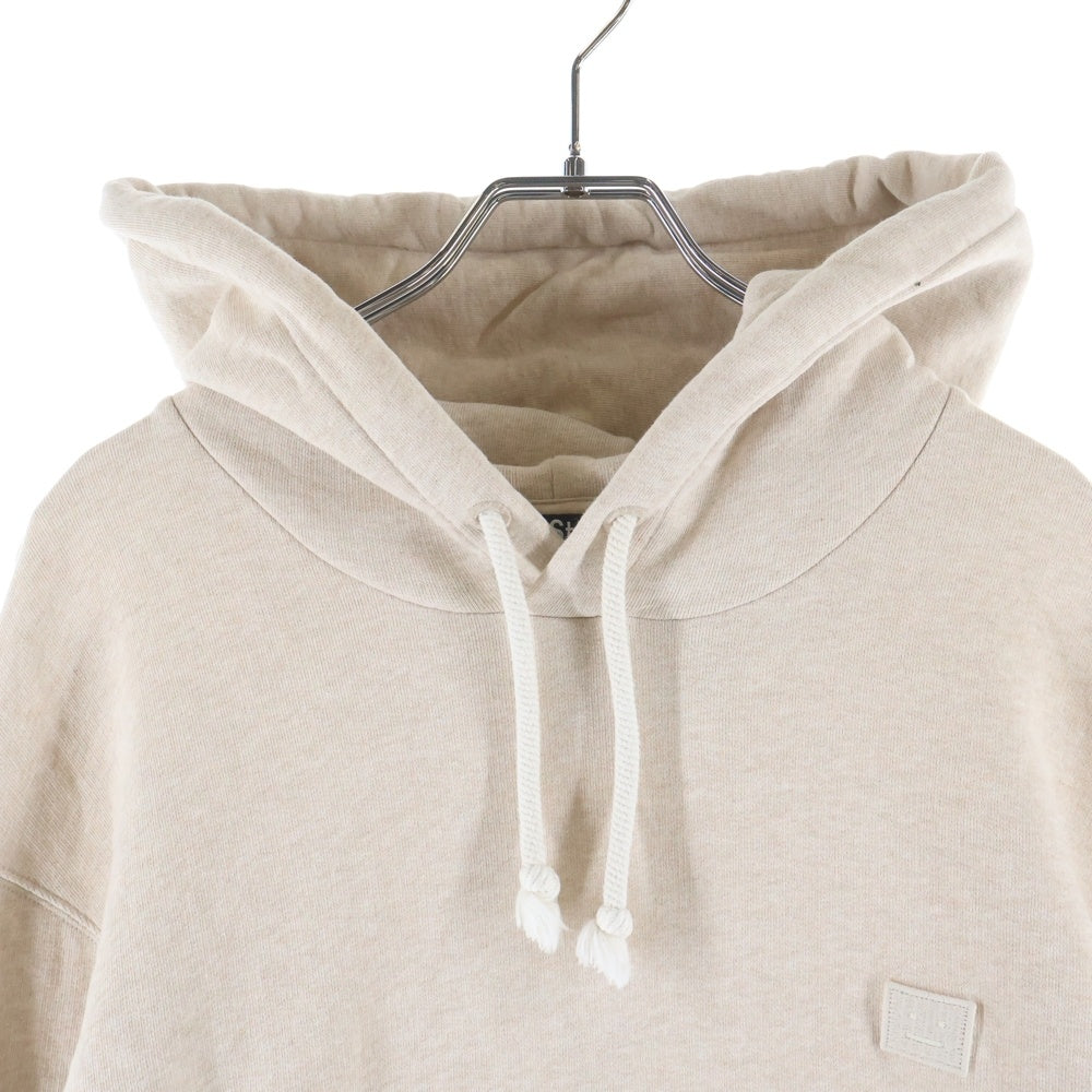 Acne Studios(アクネ ストゥディオズ) エンブロイダリーデザイン カンガルーポケット フーデッド スウェット パーカー ベージュ FA-UXSWEA000075