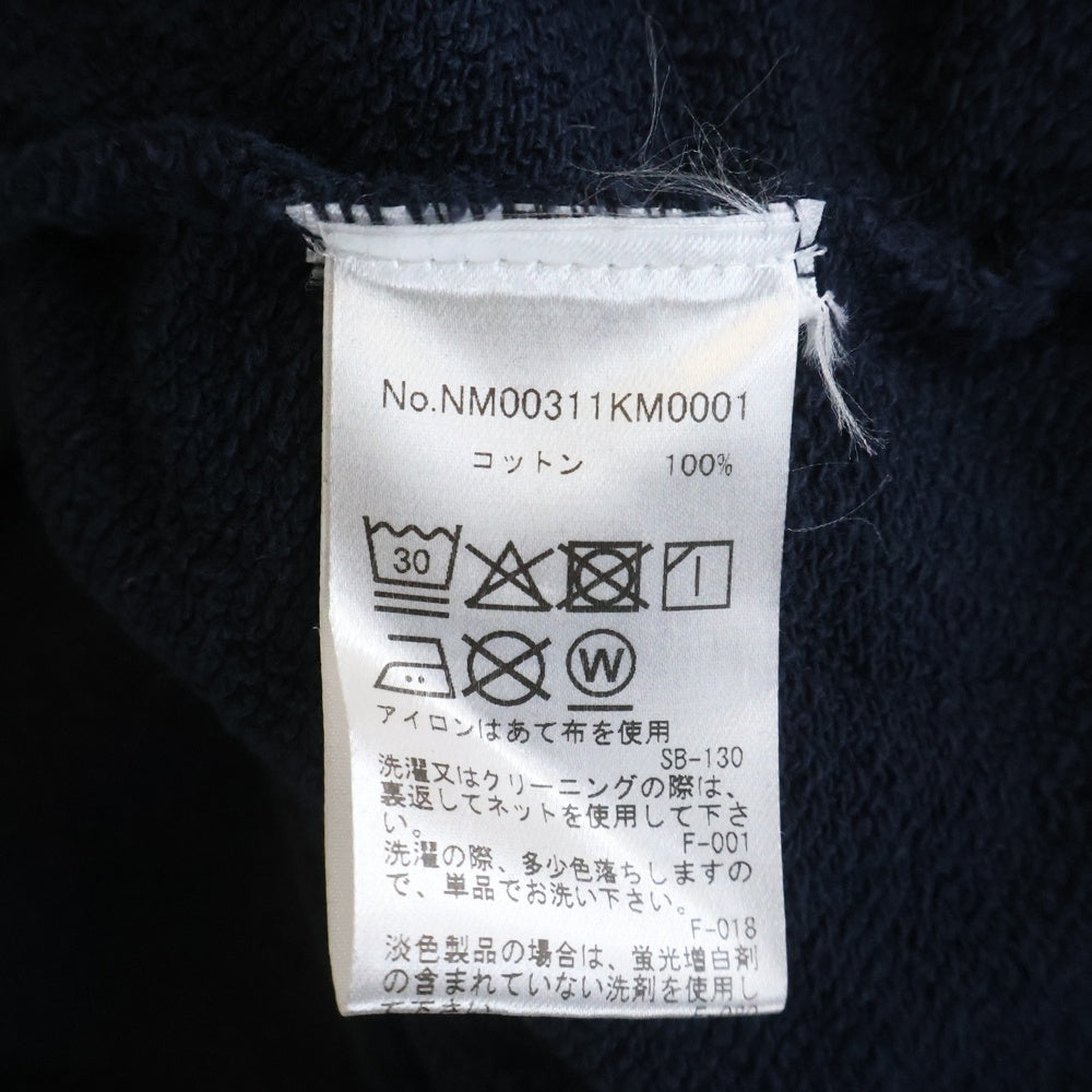 MAISON KITSUNE(メゾンキツネ) フロントエンブロイダリーデザイン クルーネック スウェット トレーナー ネイビー NM00311KM0001