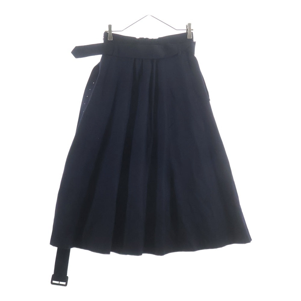 BLUE LABEL CRESTBRIDGE(ブルーレーベルクレストブリッジ) チェック切り替え フレアロングスカート レディース ネイビー 55S15-810-29