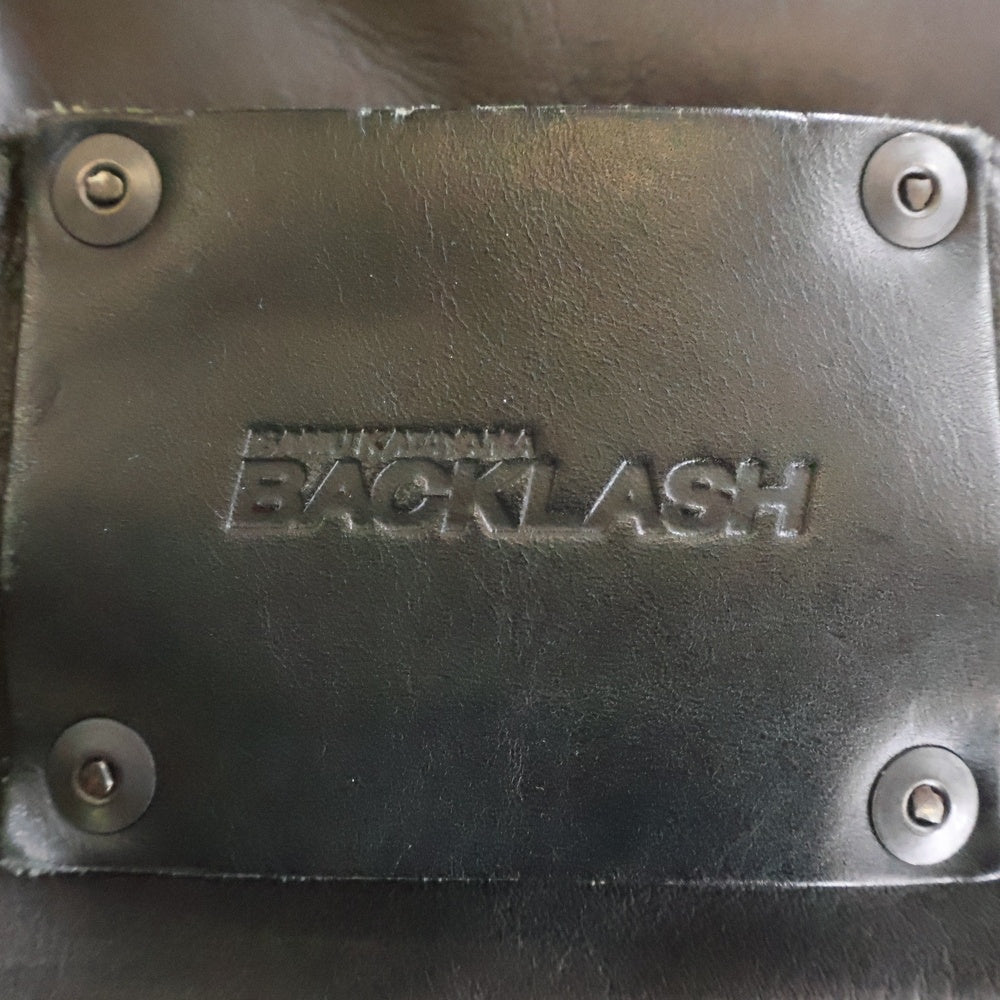 ISAMU KATAYAMA BACKLASH(イサムカタヤマバックラッシュ) 25SS 茶芯ジャパンステアヴィンテージ加工 ボタンフライカウレザーパンツ 2144-01