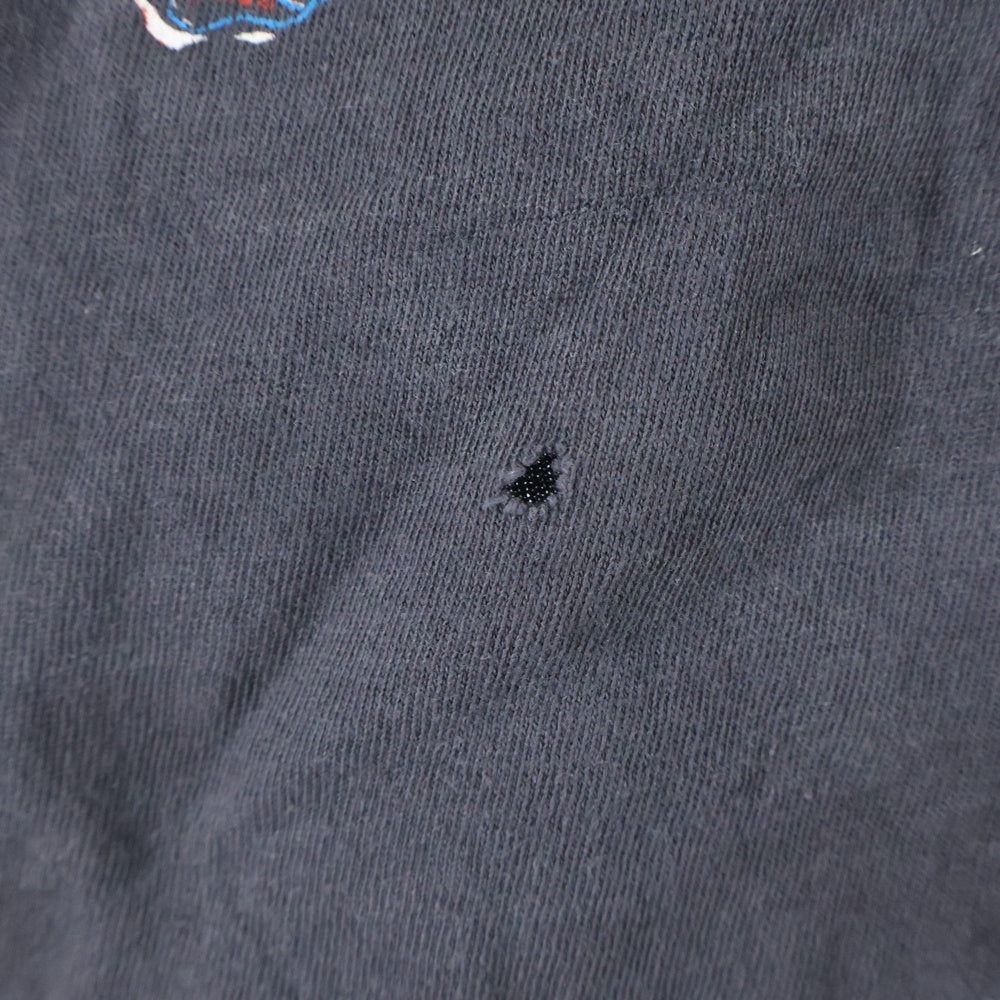 SAINT MICHAEL(セントマイケル) 25AW BODYN SOUL SS TEE ヴィンテージ加工 フロントプリントTシャツ 半袖クルーネックカットソー グレー SM-HR1-0000-014