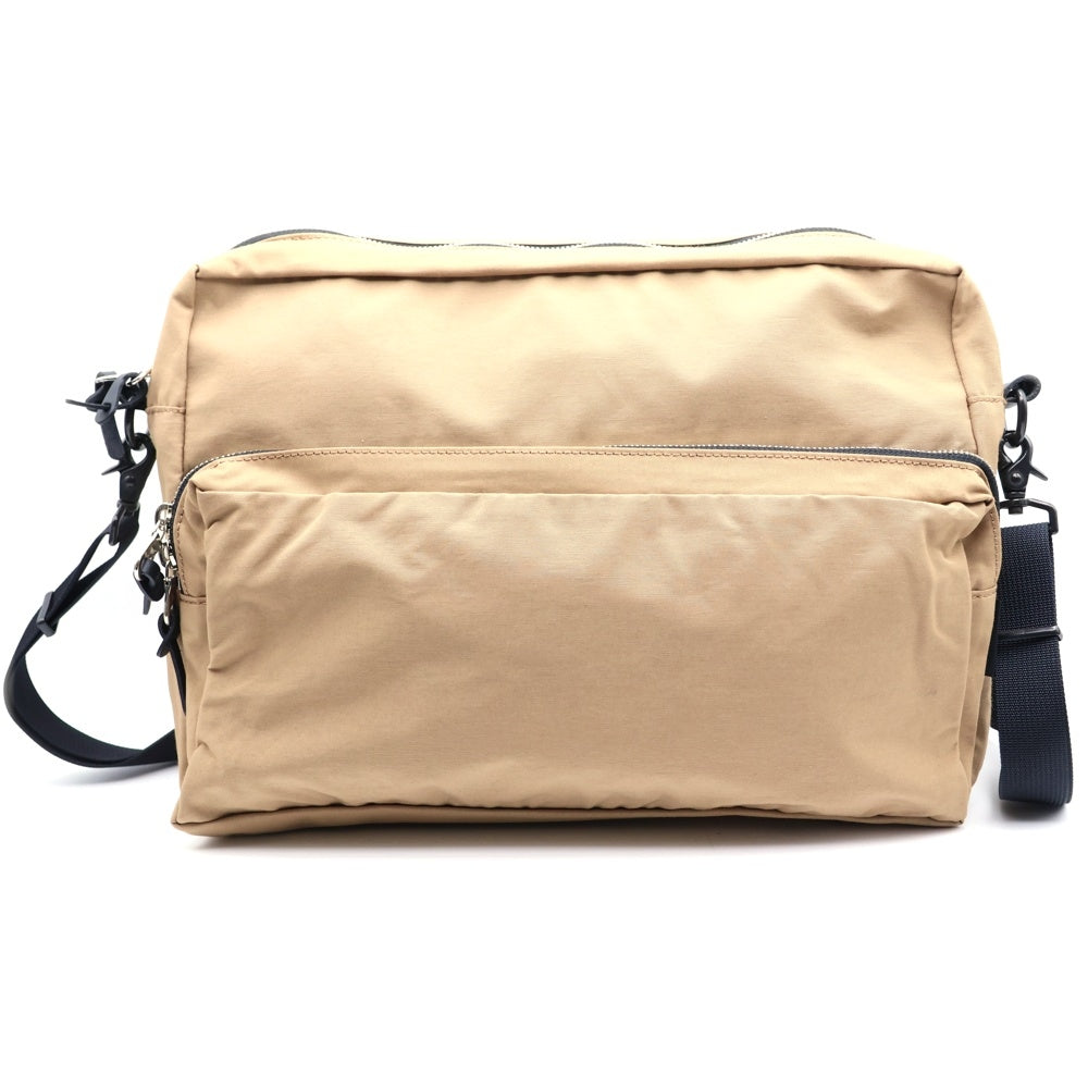 NO BRAND(ノーブランド) STANDARD SUPPLY スタンダードサプライ コットンナイロン スクエア ショルダーバッグ ベージュ