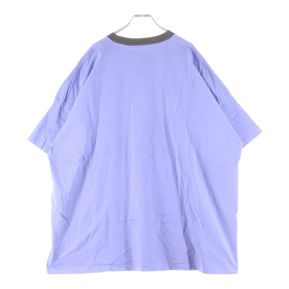 X-GIRL(エックスガール) RINGER S/S BIG TEE DRESS ネックリンガー オーバーサイズ 半袖Tシャツ カットソー パープル レディース 105232041011