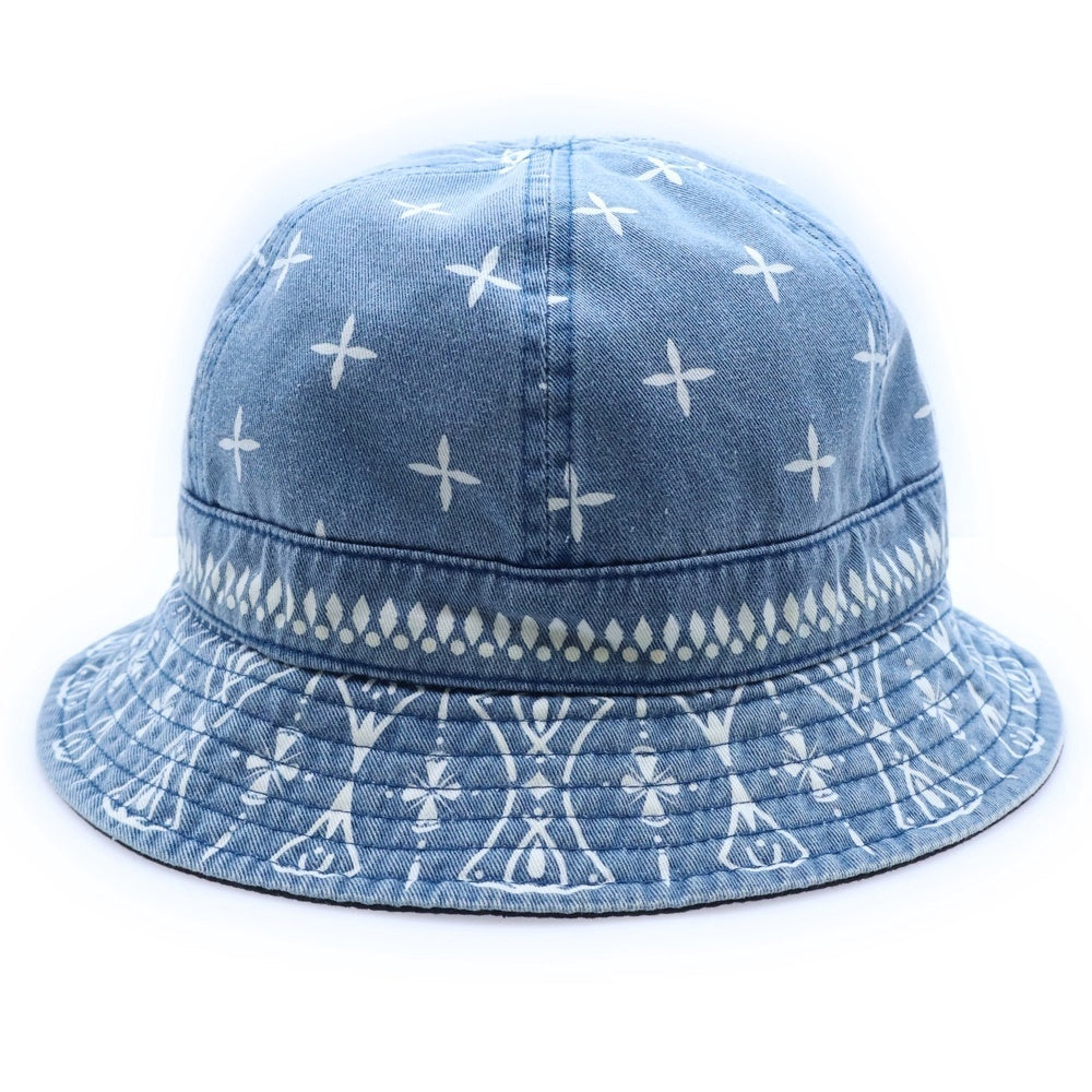 CHALLENGER(チャレンジャー) 20AW デニム バンダナ柄 リバーシブル バケットハット 帽子 バケハ インディゴ