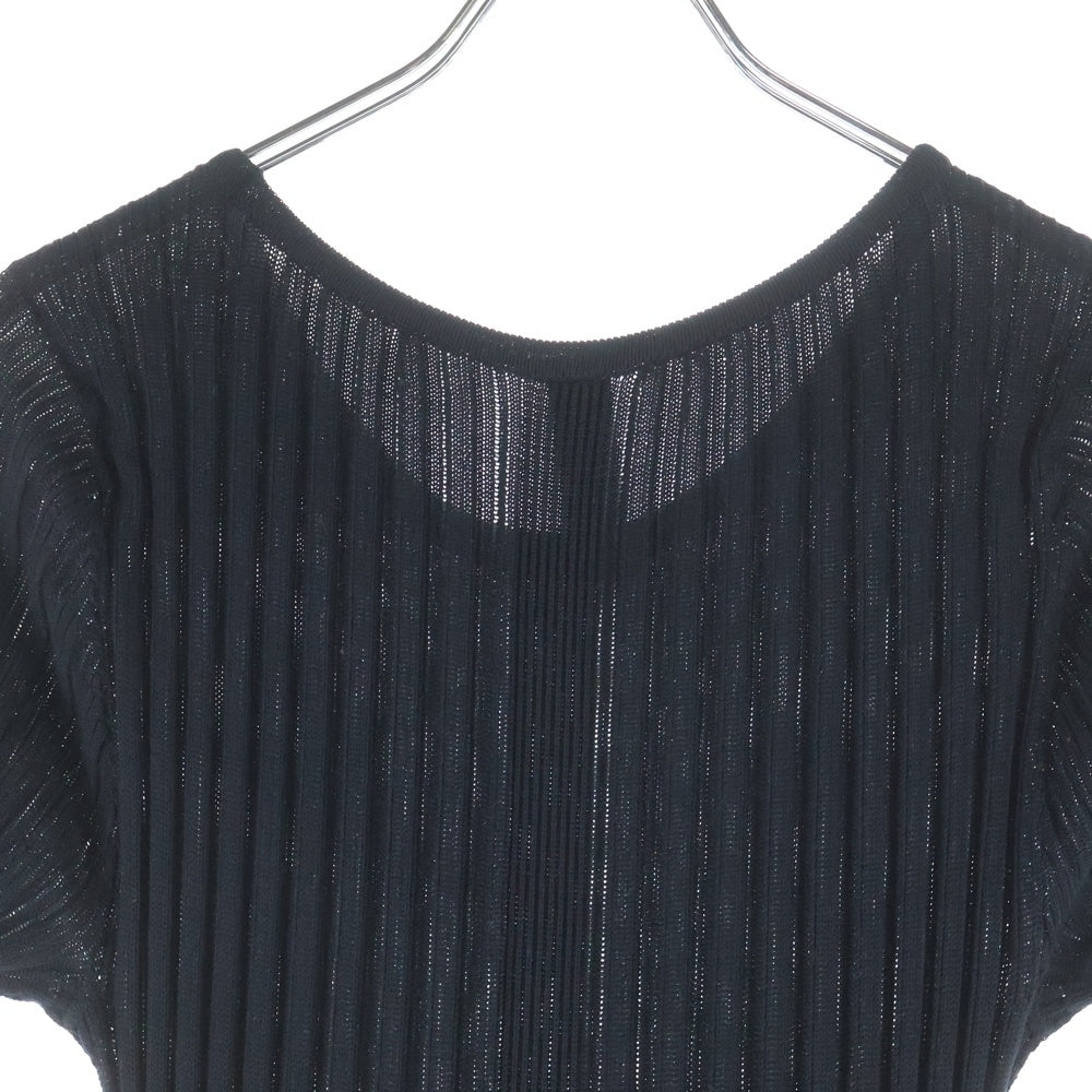 CFCL(シーエフシーエル) ショートスリーブ リブ ワンピース ドレス レディース ブラック CF007KH048