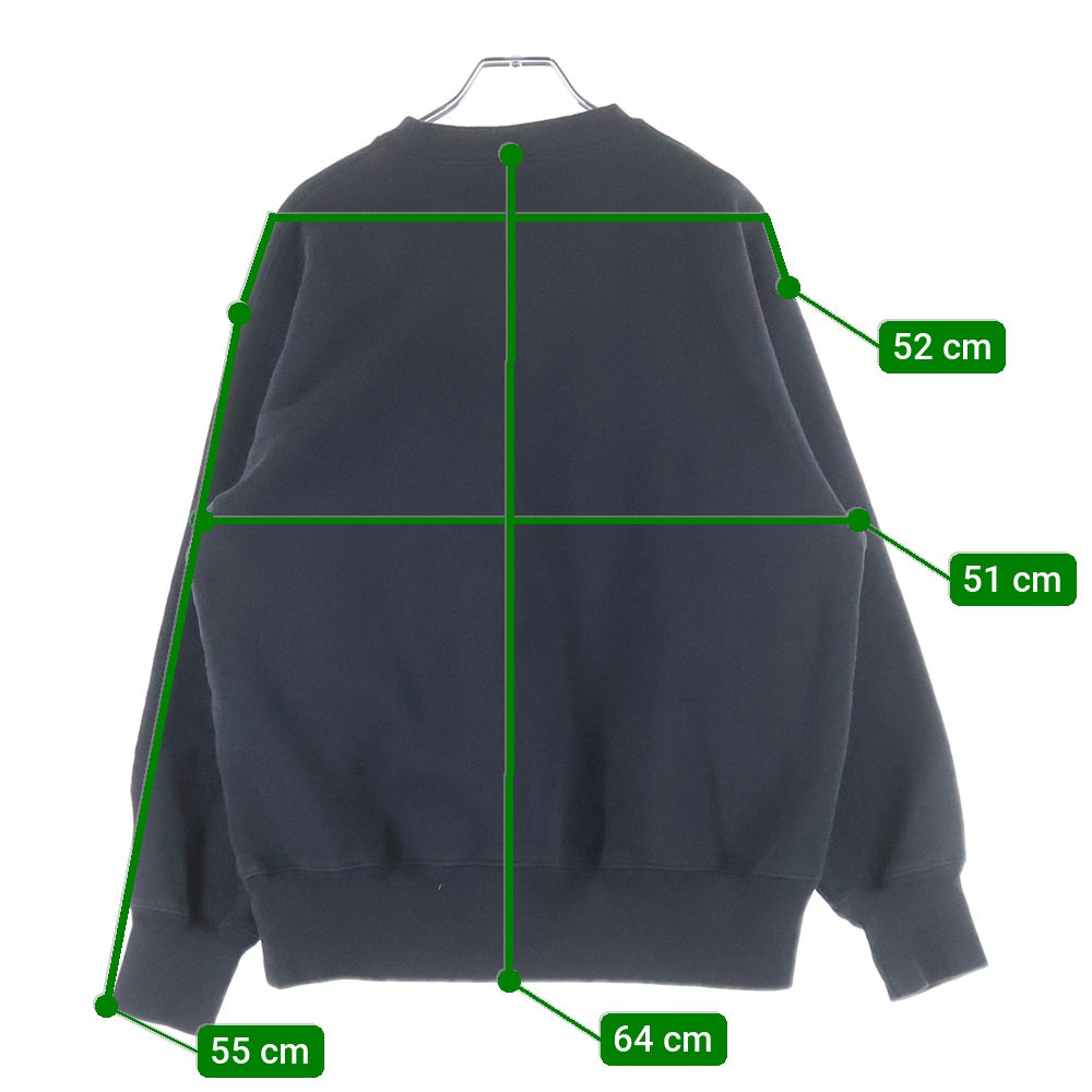 CABARET POVAL(キャバレーポバール) Frost Fade PH Logo Crewneck フェード加工 クルーネックスウェット トレーナー ブラック