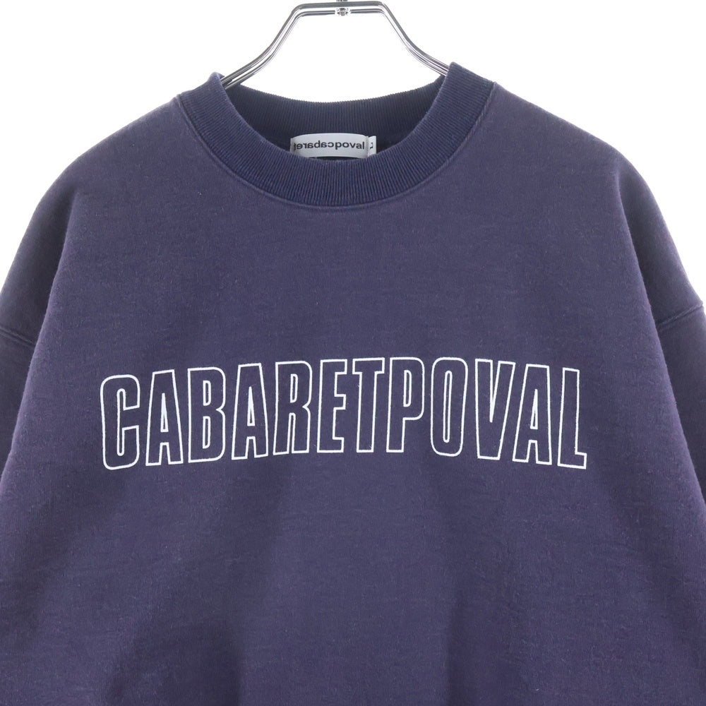 CABARET POVAL(キャバレーポバール) Frost Fade PH Logo Crewneck フェード加工 クルーネックスウェット トレーナー ネイビー