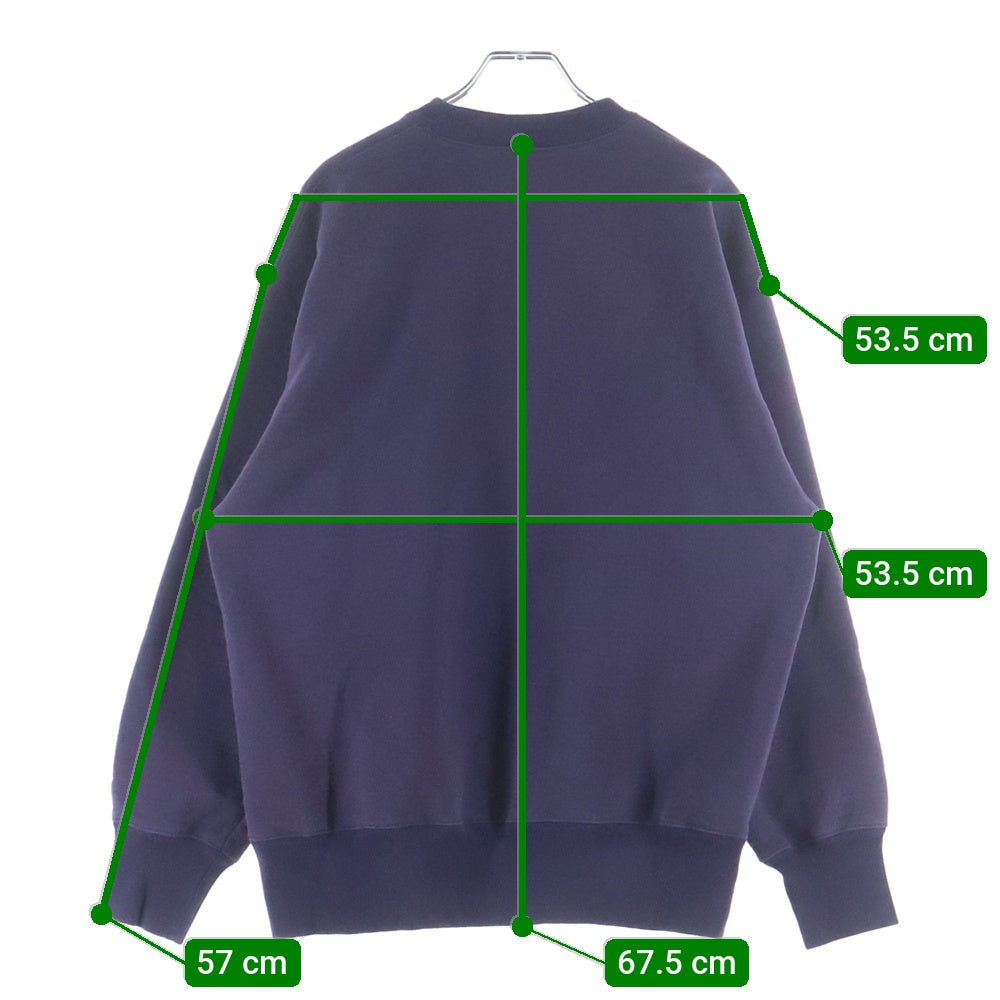 CABARET POVAL(キャバレーポバール) Frost Fade PH Logo Crewneck フェード加工 クルーネックスウェット トレーナー ネイビー