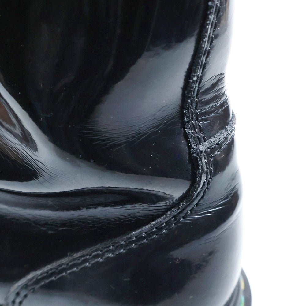 Dr.Martens(ドクターマーチン) JADON HI RAINBOW PATENT ジェイドンレインボー パテント 10ホール サイドジップ レースアップ ブーツ ブラック