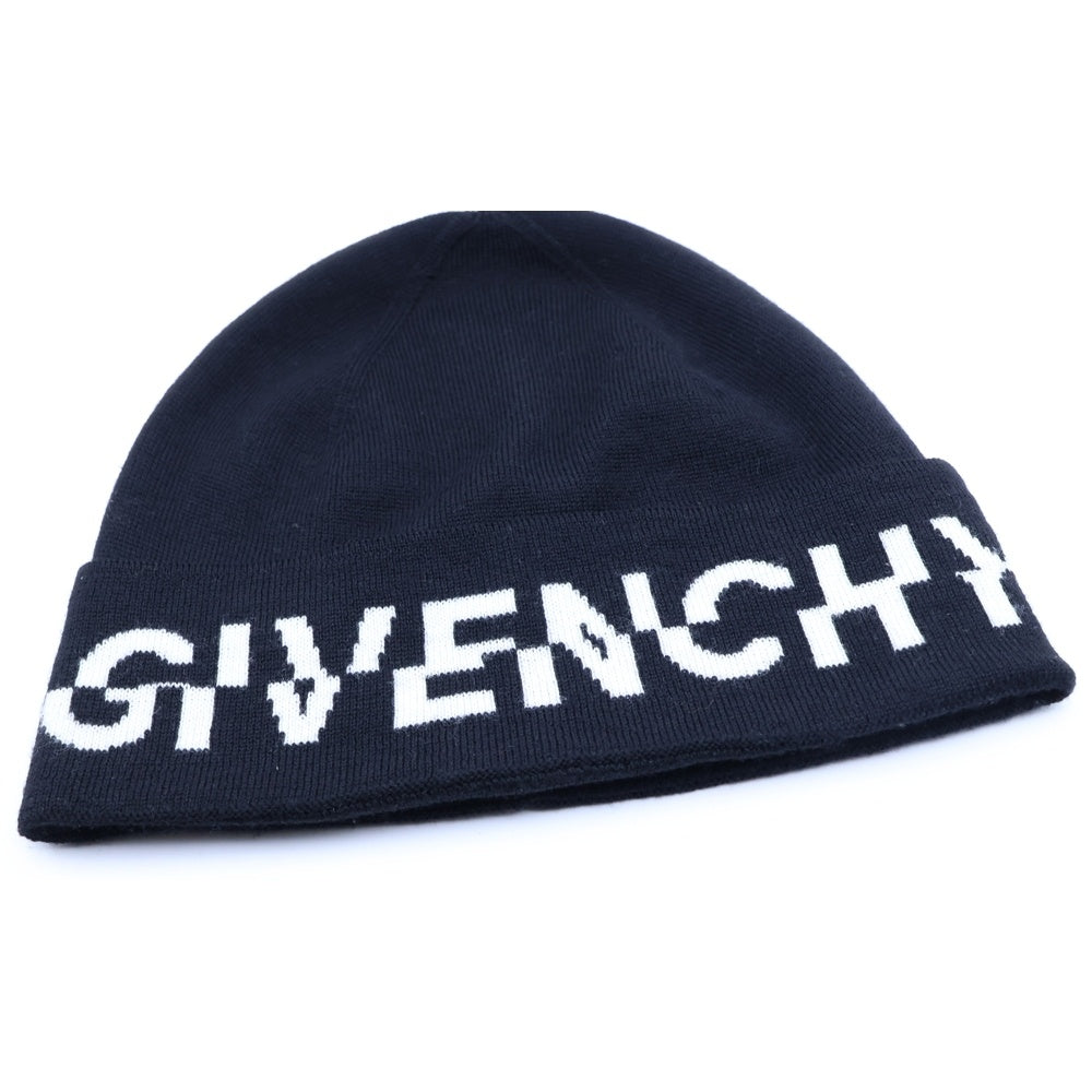 GIVENCHY(ジバンシィ) ロゴウールニットキャップ ビーニー ブラック