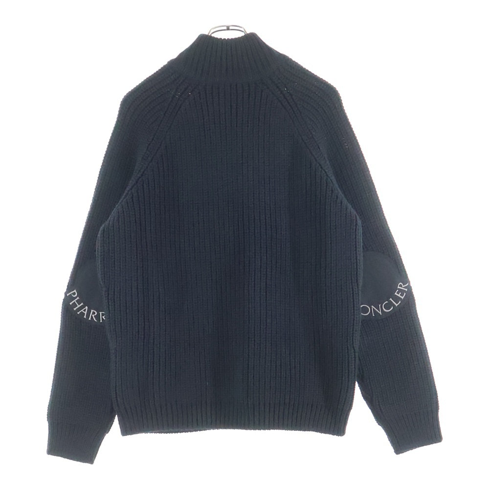 MONCLER(モンクレール) 23AW ×PHARRELL WILLIAMS CICLISTA TRICOT ファレルウィリアムズ チクリスタ トリコ ハーフジップアップ ニット セーター ブラック I209R9F00001 M1172