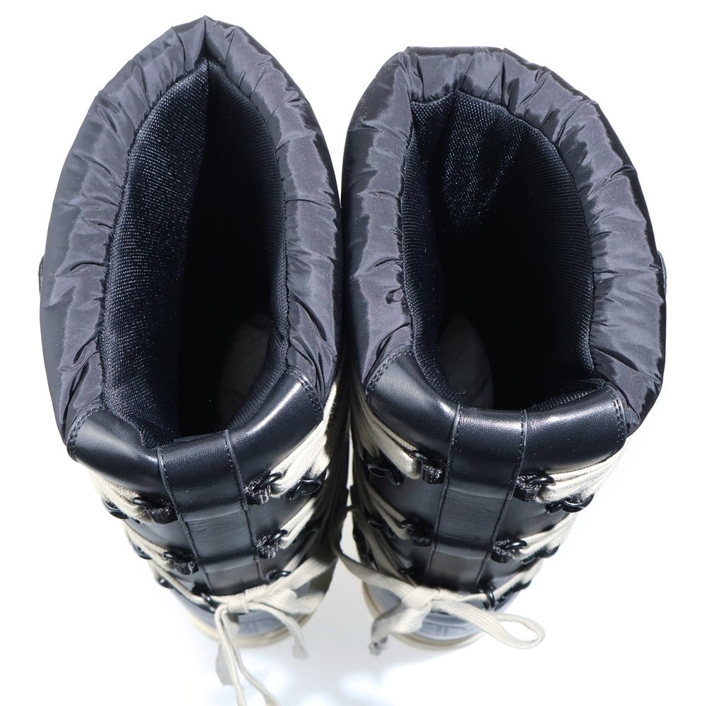 Rick Owens(リックオウエンス) 23AW×BIGROCKS モンクレール ビックロックス ロゴデザイン プラットフォーム ブーツ ブラック MU02C4H20M3863