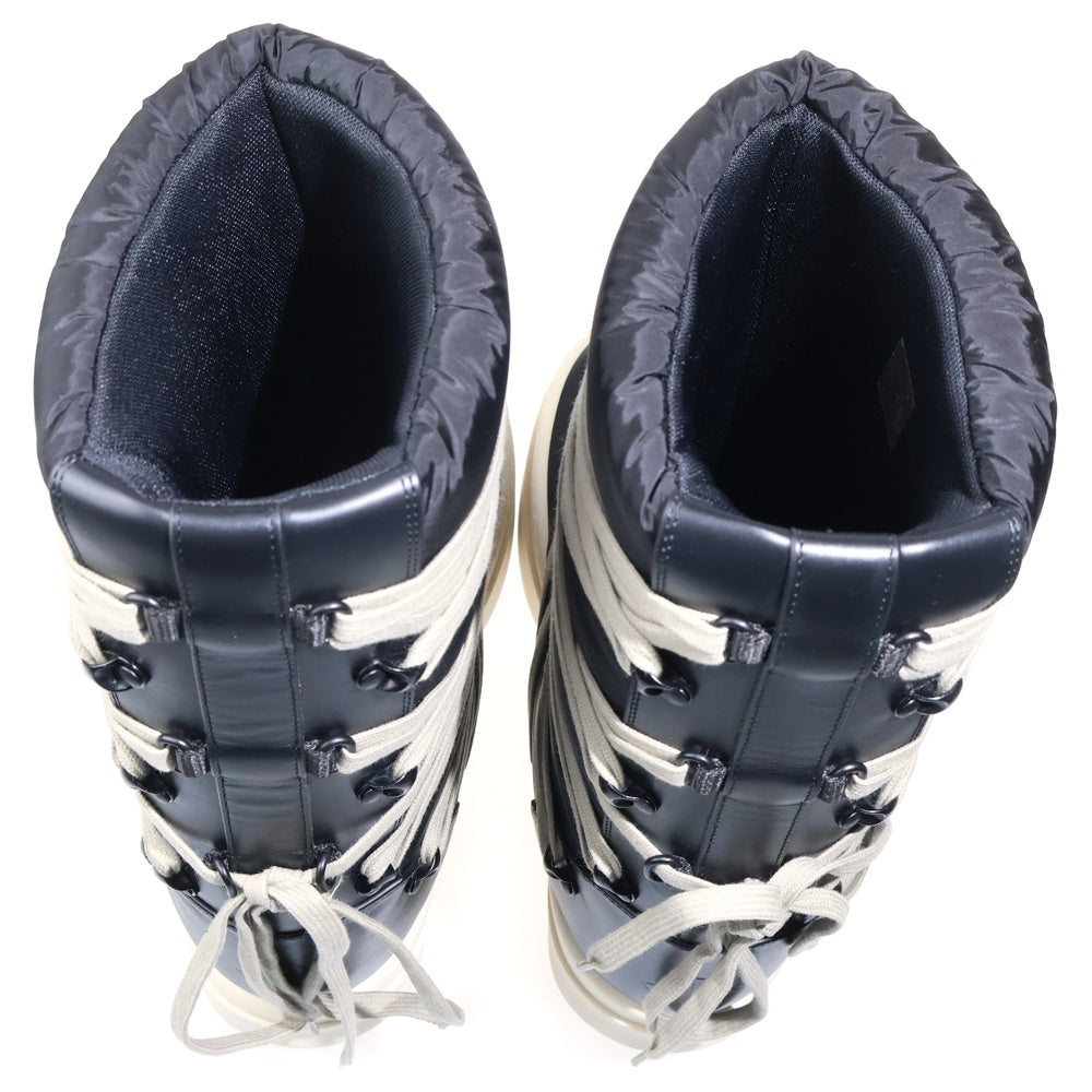 Rick Owens(リックオウエンス) 23AW×BIGROCKS モンクレール ビックロックス ロゴデザイン プラットフォーム ブーツ ブラック MU02C4H20M3863