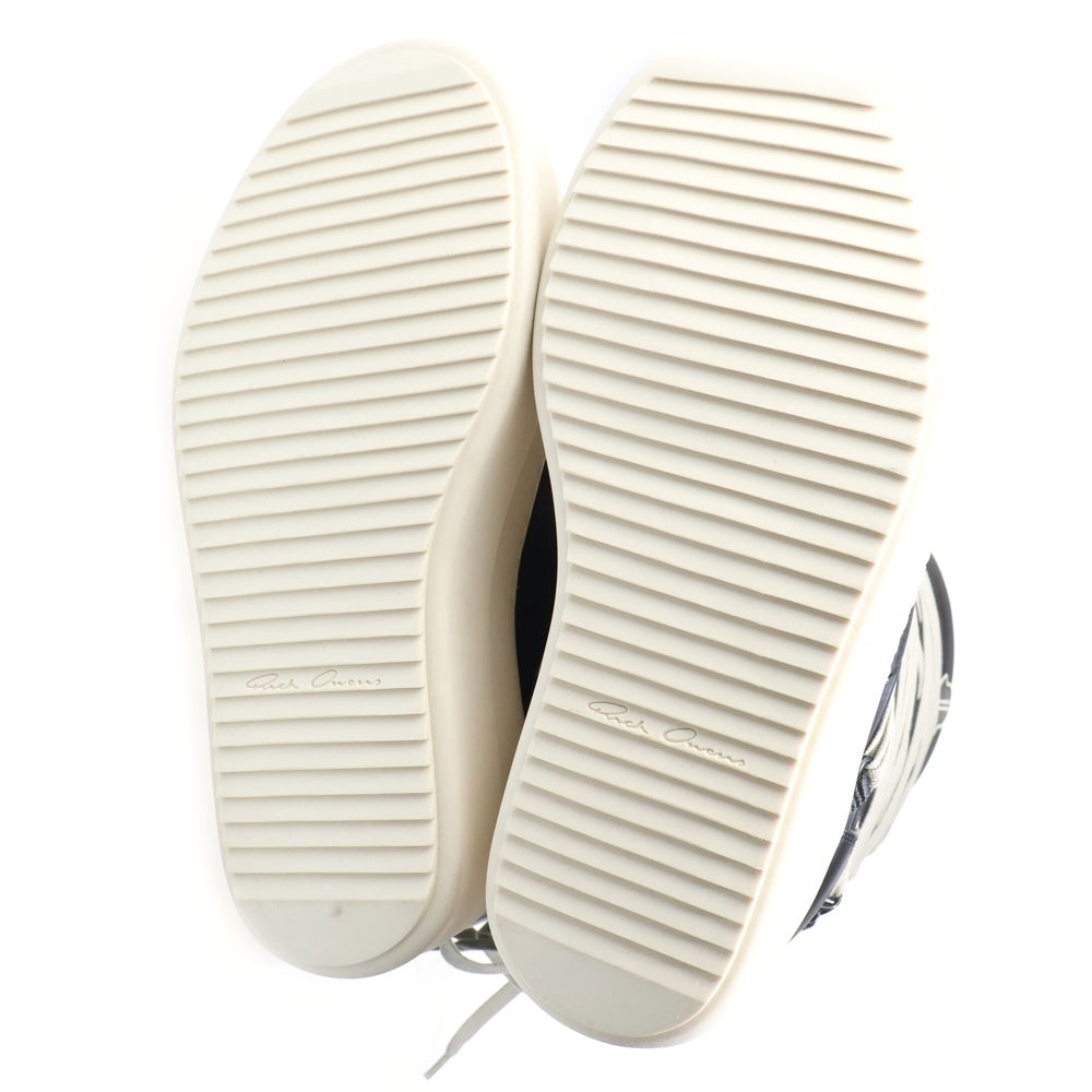 Rick Owens(リックオウエンス) 23AW×BIGROCKS モンクレール ビックロックス ロゴデザイン プラットフォーム ブーツ ブラック MU02C4H20M3863