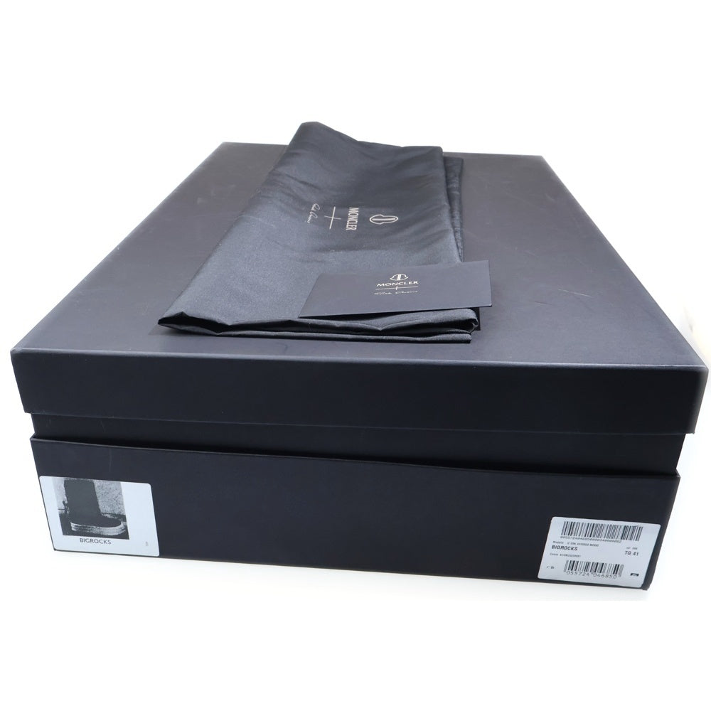 Rick Owens(リックオウエンス) 23AW×BIGROCKS モンクレール ビックロックス ロゴデザイン プラットフォーム ブーツ ブラック MU02C4H20M3863