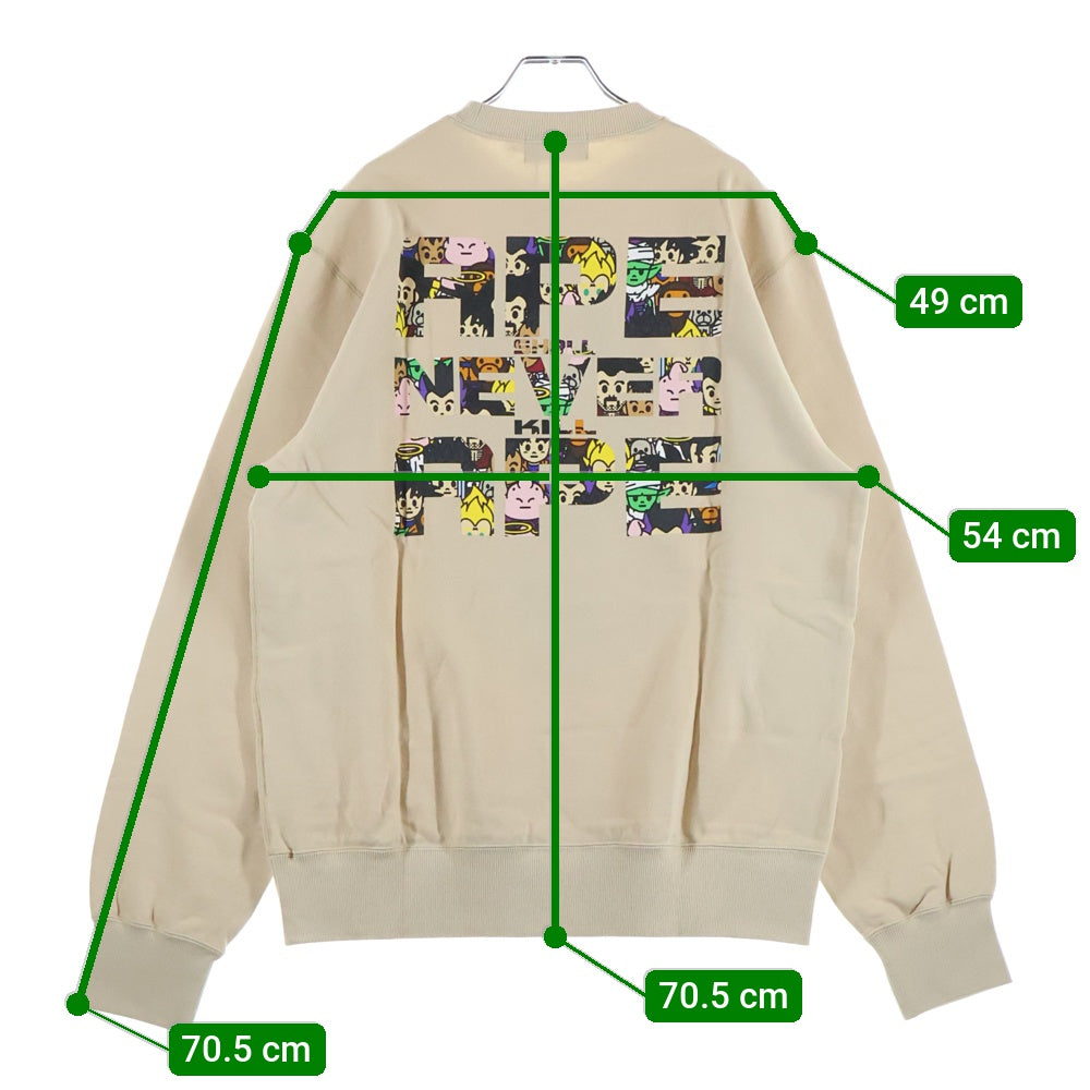 A BATHING APE(アベイシングエイプ) ×DRAGON BALL SUPER APE HEAD SWEAT ドラゴンボール スーパー エイプ ヘッド スウェット セーター ベージュ 1I23113906